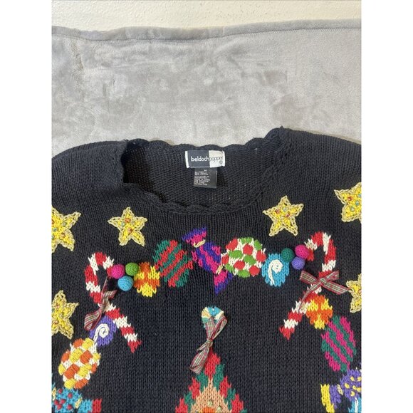 Beldoch Popper Home Sweet Home Ugly Christmas Sweater Women’s GrannyCore Medium - Picture 5 of 9